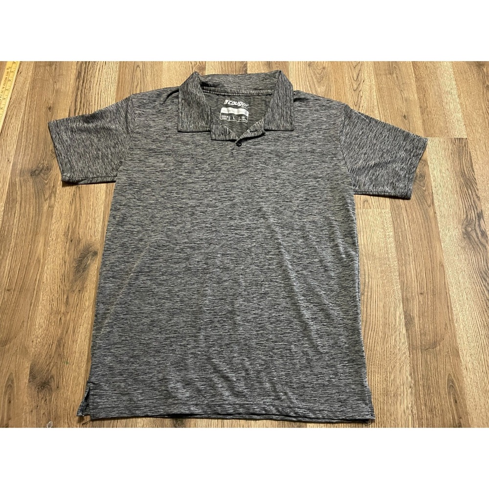 Cougar Shirt, Men's Size Large, Gray, Polo, Short Sleeve, Dry Performance